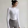 Sports Tops for Women, Long-Sleeved T-Shirts, Tight-Fitting, Short, Slimming, Sexy Fitness Jackets, Running Design, Trendy and Versatile
