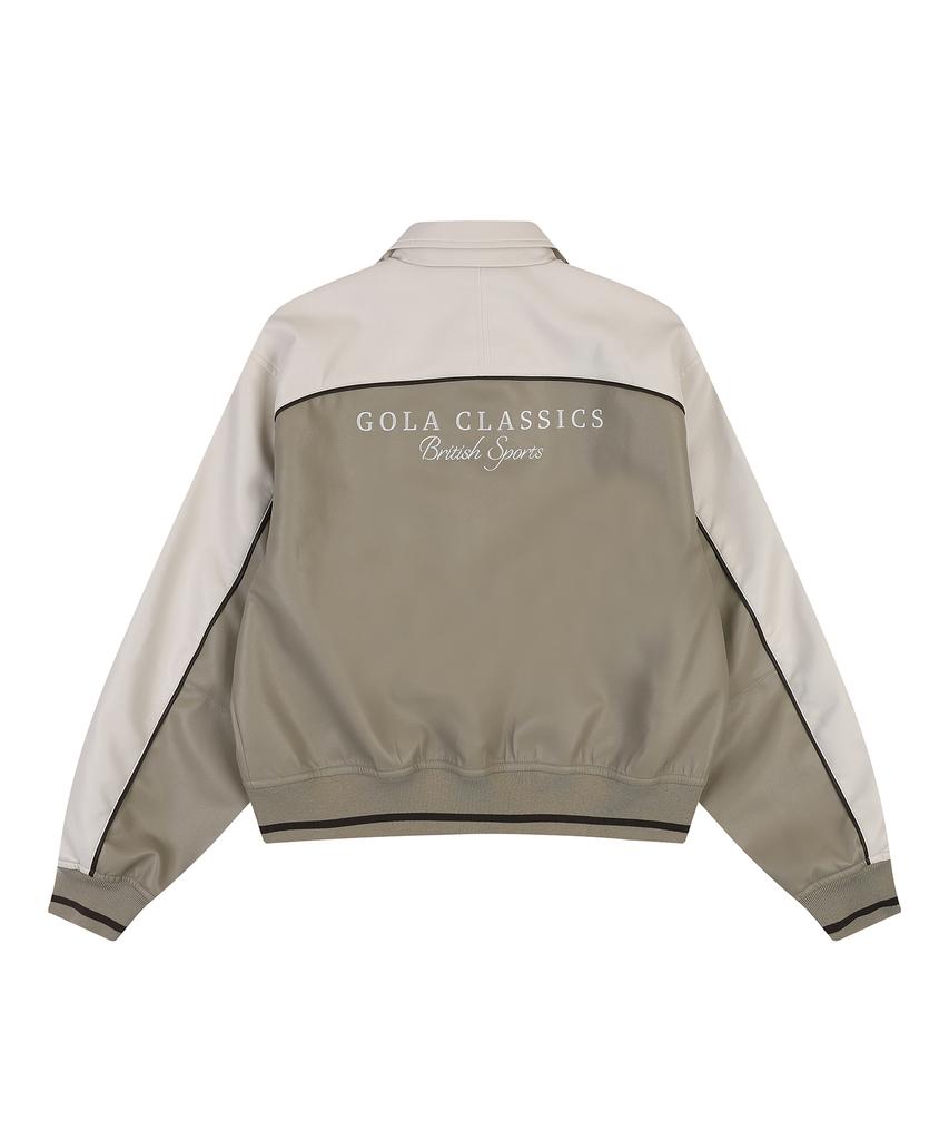 Gola Heritage Leather Jacket [Beige]