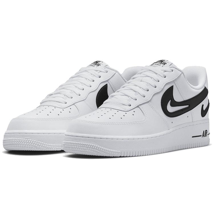 New Nike Air Force 1 Low '07 Fm Cut Out Swoosh White Black DR0143-101