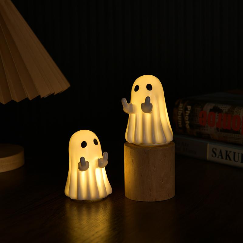 Luminous Ghost White Ghost Festival Party Decoration Courtyard Ornament Study Desk Decoration Small Ornament Luminous Ghos