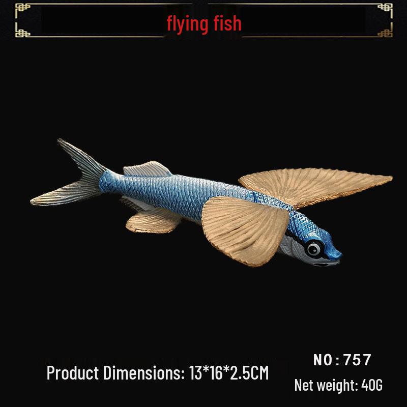Large Realistic Flying Fish Model Toy for Children's Science Education