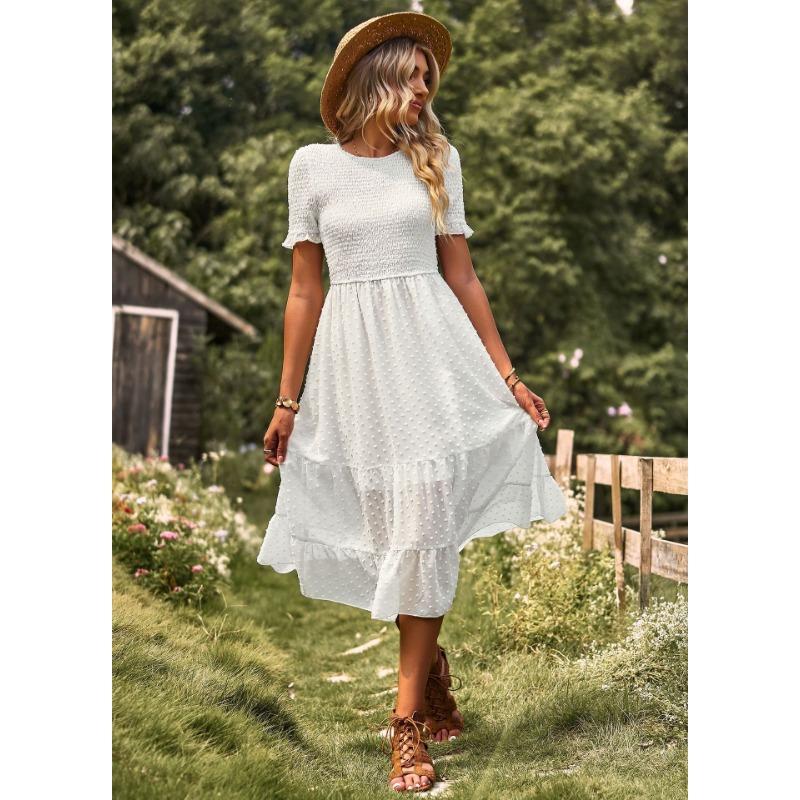 Developed and Designed Women's Big Styling Dress with Elegant Flowing Slim Skirt