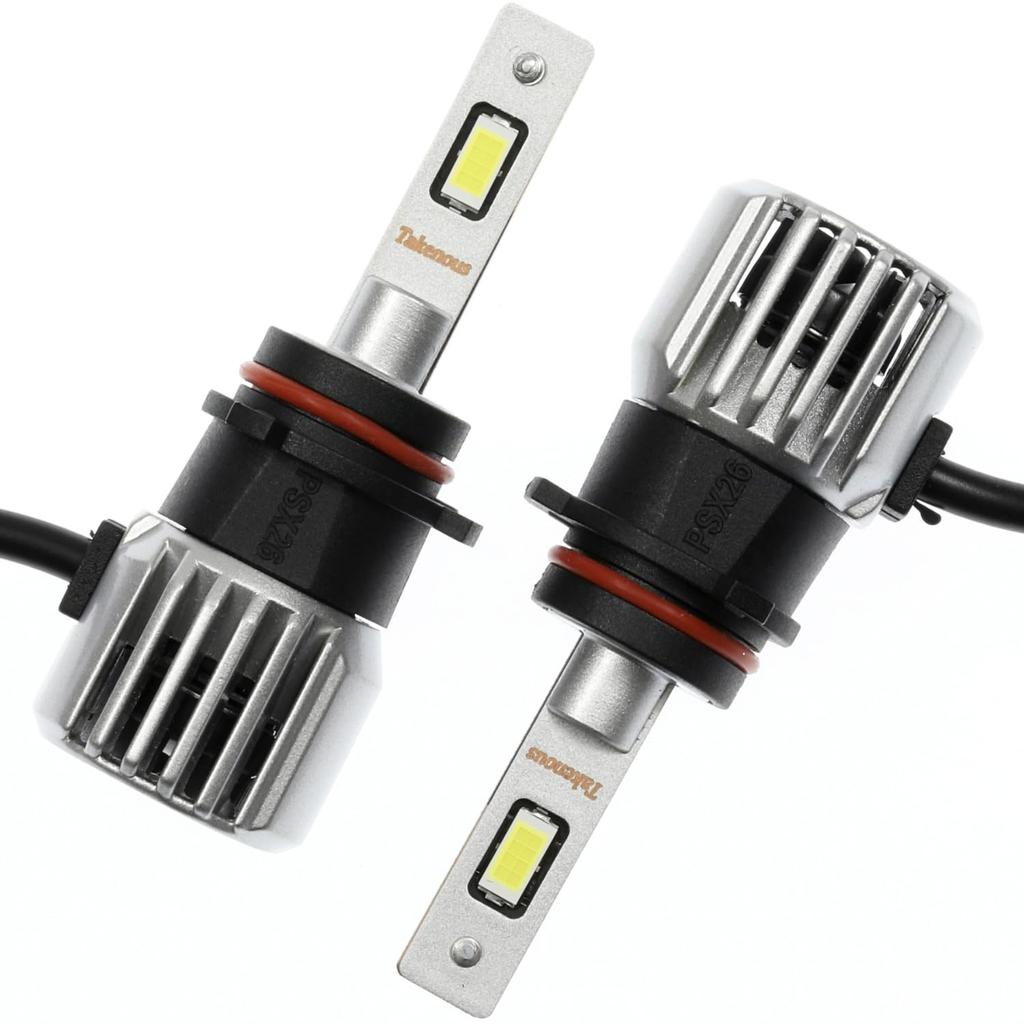 PSX26W LED Fog Lamps for Toyota Vehicle Inspection Left and Right Set Takenous_Plus Hiace, White, 6,000lm, Compliant,