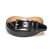 [KIETH] Men's Business Belt, Cordovan-style Cowhide Leather, Black, 30mm Width, Adjustable Size, Made In Japan, KE21327-19