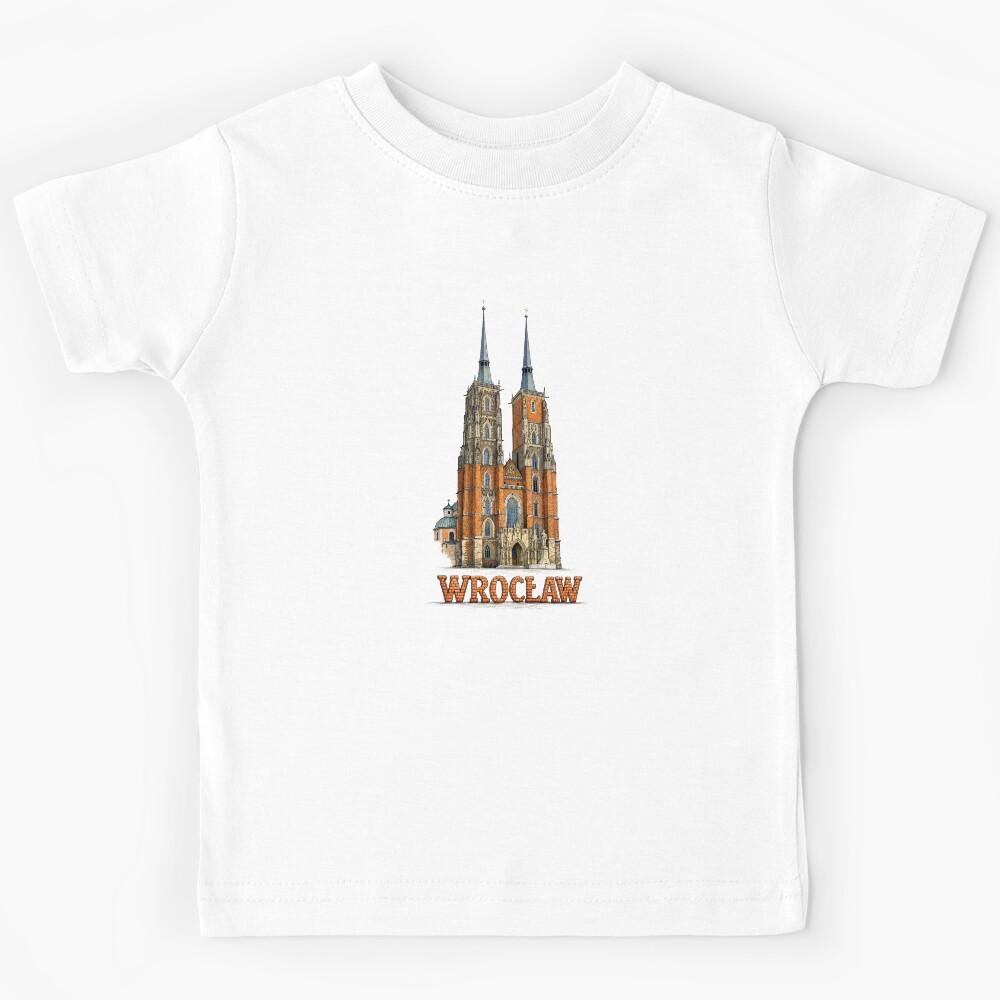 Wroclaw Cathedral Urban Sketch Kids T-Shirt 130