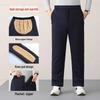 Men's Thickened Cotton Winter Trousers - Casual and Warm for Middle-Aged and Elderly Dads