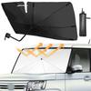 Car Sunshade for Front Foldable Umbrella Type Flexible Center 10 Soft Heat Sunshade for UV UV Car Heat Flexible Center Easy Installation and Storage