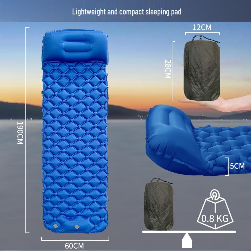 Automatic Inflatable Outdoor Sleeping Pad: Lightweight, Moisture-Proof Mattress for Camping and Car Tent Use.