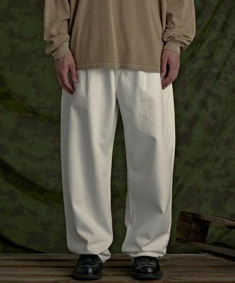 ZPLISH Curved Volume Denim Pants White