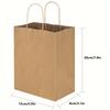 10/30pcs Shopping Bags Kraft Paper Gift Candy Bag Hand-held Paper Bags Wedding Party Decor Gifts Grocery Craft Packaging Bulk
