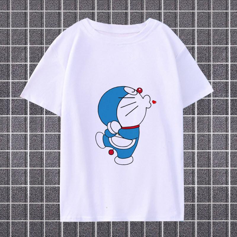 Doraemon Cotton Shortsleeved Tshirt Doraemon Dingding Cat Cartoon Anime Cute Childrens Clothing Summer New Style