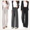 MJ STYLE Women's Relaxed Fit Soft Drape Straight-Leg Pants
