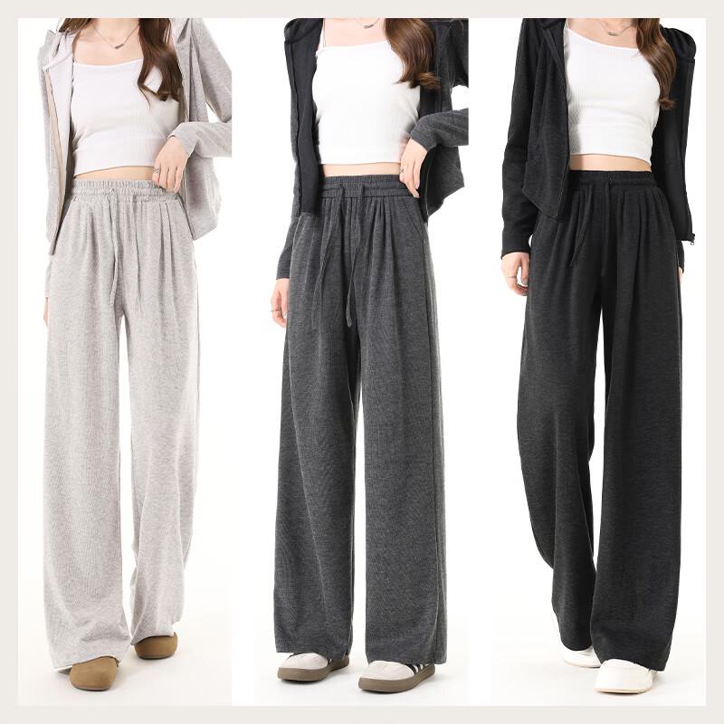 MJ STYLE Women's Relaxed Fit Soft Drape Straight-Leg Pants