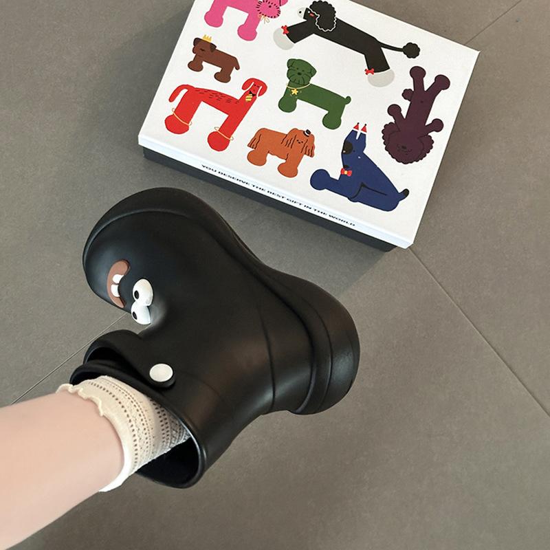 Big-eyed boy funny cartoon sandals summer flat rain shoes fashionable and cute outer wear non-slip thick-soled beach cool slippers