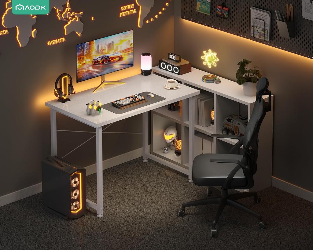 AODK PC 80cm Small Computer Gaming Study Easy White Desk, Desk, Wide, Desk, Desk, Desk, Compact, Stylish, Assembly,