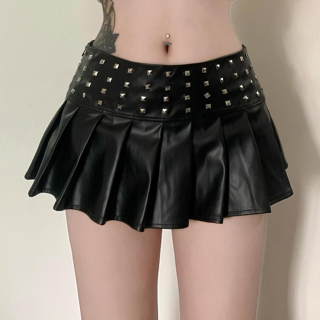 Urban Chic Plaid Patchwork Lace Pleated Mini Skirt