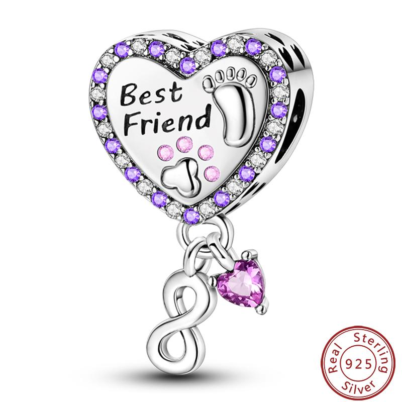 Copper Sincere Emotions Multiple Styles Heart-Shaped Romantic Charms Beads 3Mm Diy Fine Jewelry Making