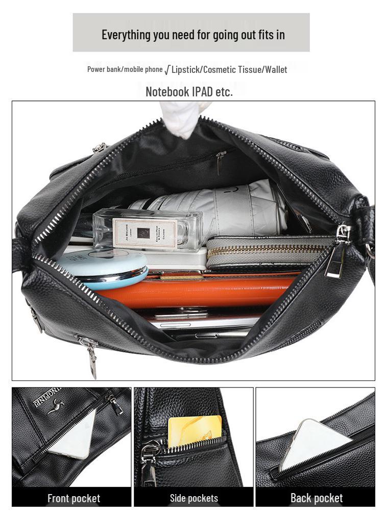 Women's 2025 Large Capacity Messenger Bag - New Fashionable Shoulder Bag for Moms