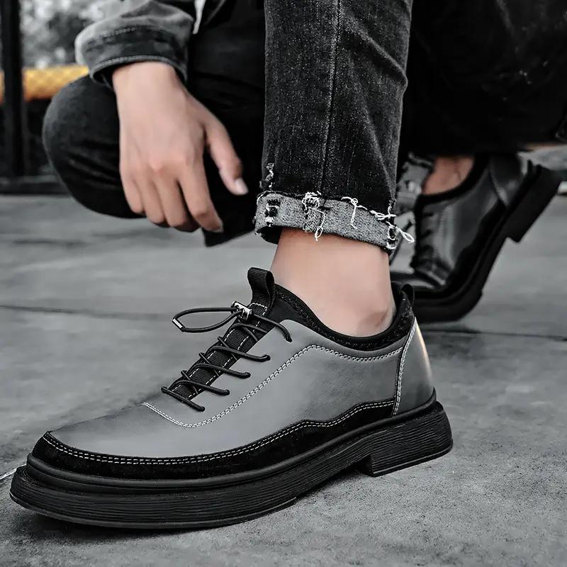 Men's Classic Lace Up Leather Shoes Formal Dress Shoes Derbies