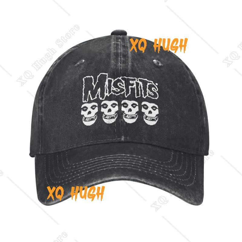 Vlastní Horor Punk Rock Misfits Lebka Baseballová čepice Sportovní Bavlněná Snapback Čepice Pánská Dámská Nastavitelná Táta Čepice