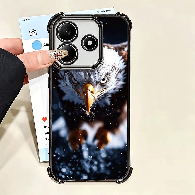 Bald Eagle Cool Plating Phone Case For Xiaomi Poco X5 X6 X7 X8 Pro Max F8 Ultra F7 M8 M7 M5S Redmi 15C 15 14C 13C 13 X3 12C F6