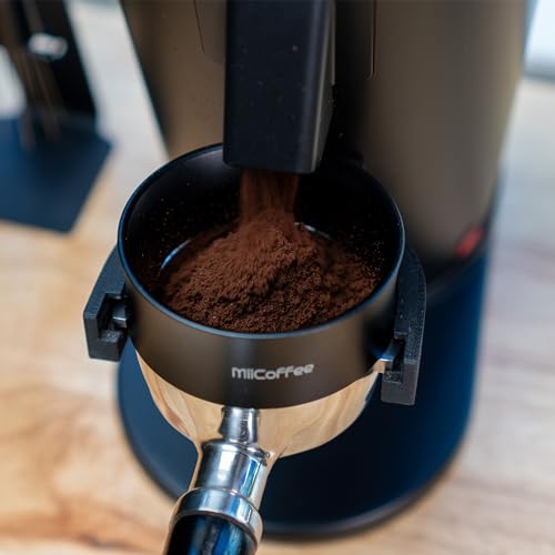 MiiCoffee 58mm Magnetic Pour Funnel - Espresso Coffee Pour Ring - Anodized Aluminum with 9 Magnetized Steel Pieces, Compatible with 58mm Portafilters
