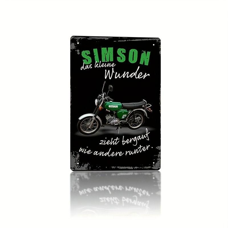Retro Tin Motorcycle Wall Art for Cafe Bar Garage Decor