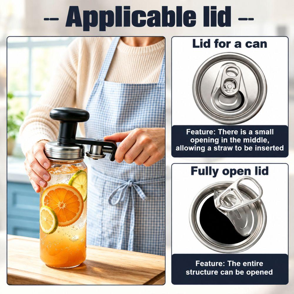 Stainless Steel Manual Can Sealing Machine 55mm Beverage Can Tool Tin Can Sealer Home Kitchen