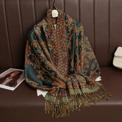 Luxusmarke Herbst Kaschmir Pashmina Schal Dame Wrap Warme Winterschals Design Print Weiblich Foulard Hijab Stolen Schal