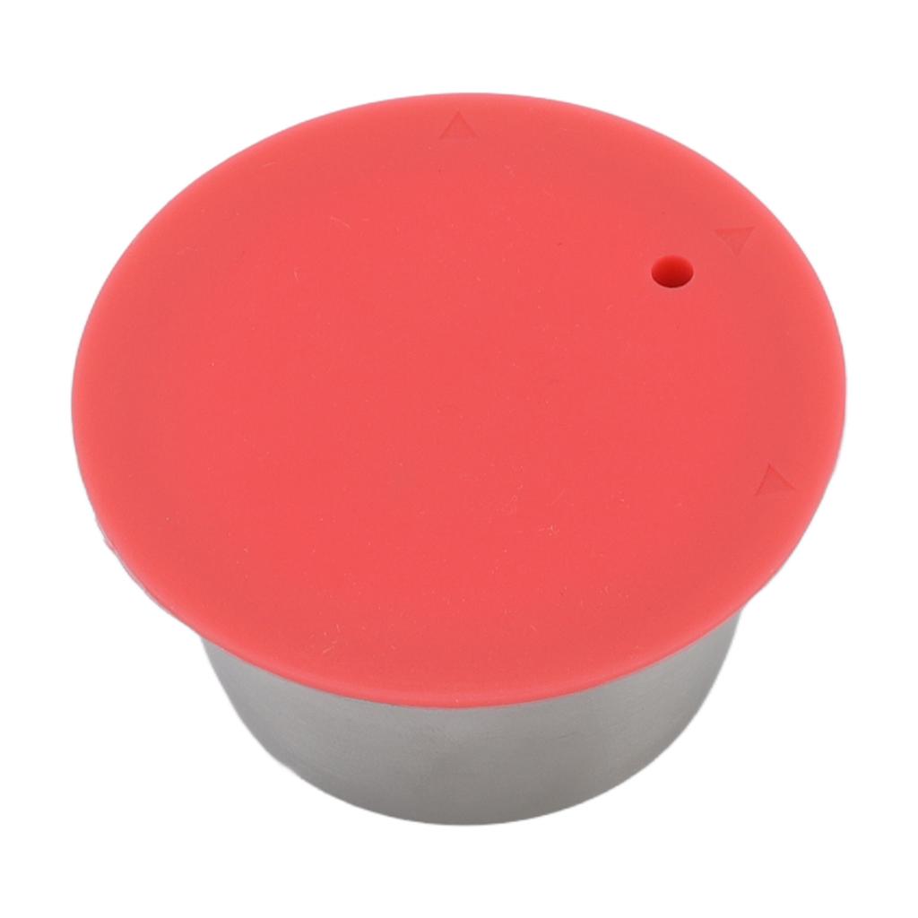 Stainless Steel Refill Coffee Capsules Reusable Coffee Filter Cup Set with Powder Cover for Dolce