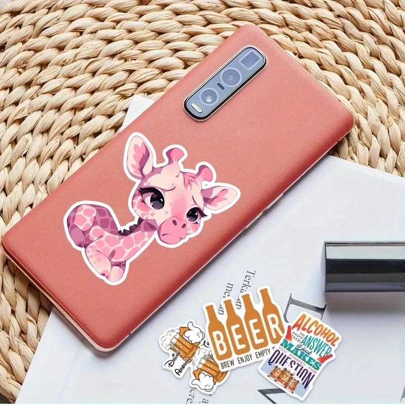 Giraffe Cartoon Grievance Sticker Durable for Laptop, Car, Luggage, Skateboard & More - Perfect for Teens, Adults, Creative Decor & Gifting