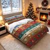 Christmas Duvet Cover Set Cute Christmas Gift 100% Polyester Fiber Duvet Cover Ultra Soft Brushed Bedding for Bedroom Hotel Dormitory