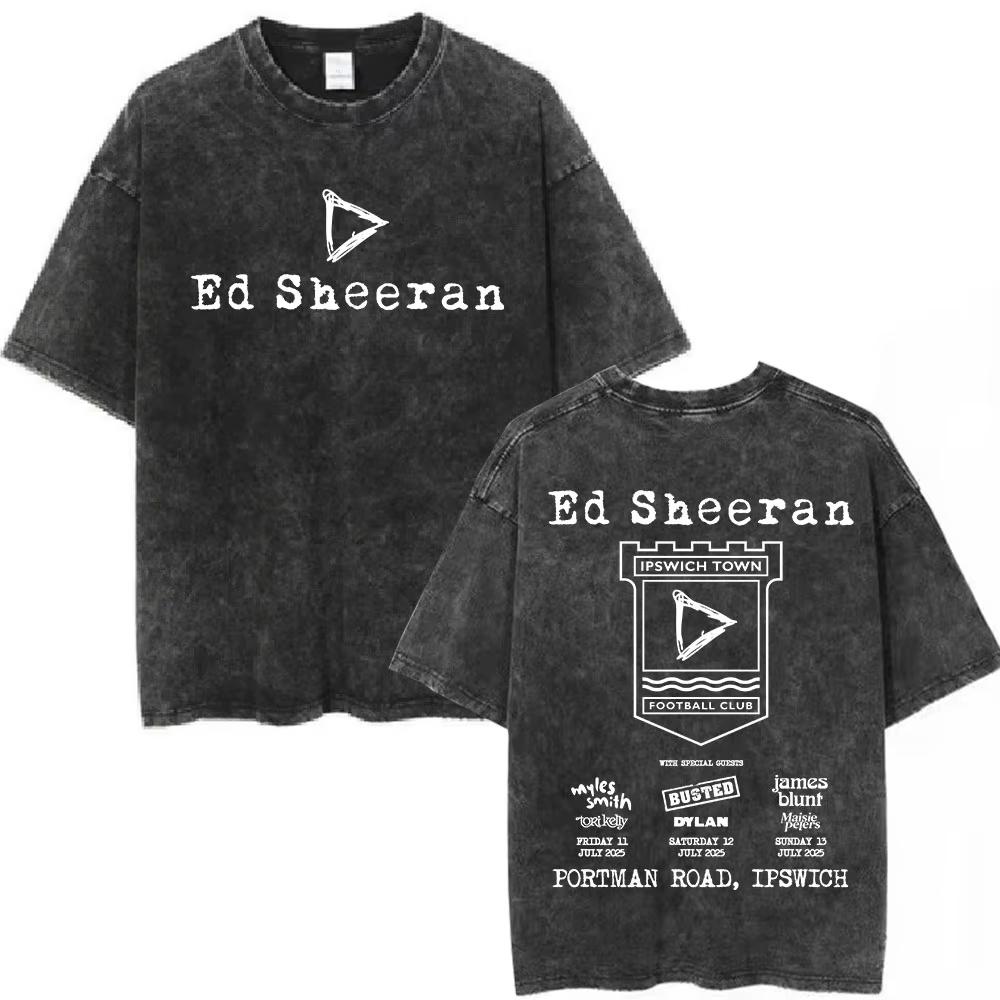 Ed Sheeran Loop Tour Australia and New Zealand Tour Merch Washed T Shirts Fans Gifts Men Women Fashion Cotton Cozy Tshirts