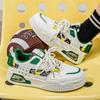 Korean version of men's leather board shoes 2025 autumn new young students white shoes low-top sports and leisure men's shoes