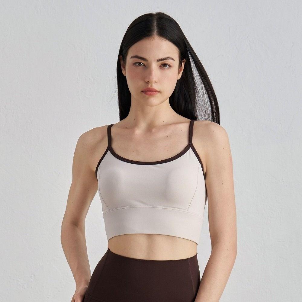 Contrasting Color Sports Vest Splicing Design Fitness Bra Beautiful Back Sports Bra  Youth