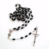 Oval Bead Catholic Necklace Prayer Medal for Cross Holy Religious Gift for Women
