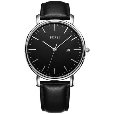 BUREI Watch Leather Popular Brand Analog Simple Waterproof Watch Stylish Commuting Business Watch Men's Men's Men's [Item]