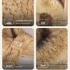 ZHENYUEQI Winter Plush Fox Ear Hat Scarf