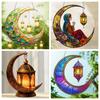 1pcs Ramadan Window Door Sign Hanging Decoration-Eid Mubarak & Happy Mawlid Al Nabi  Ramadan 2D Acrylic Festival Decoration