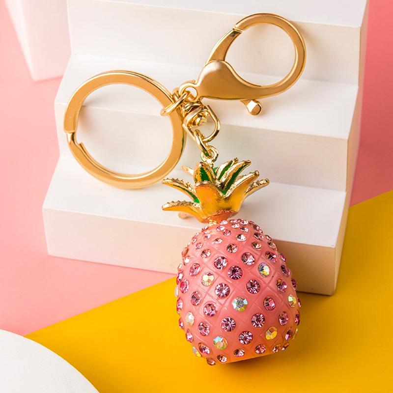 - Creative Set Pineapple Car Women's Bag Metal Pendants Accessories Small Gift Bag Charm