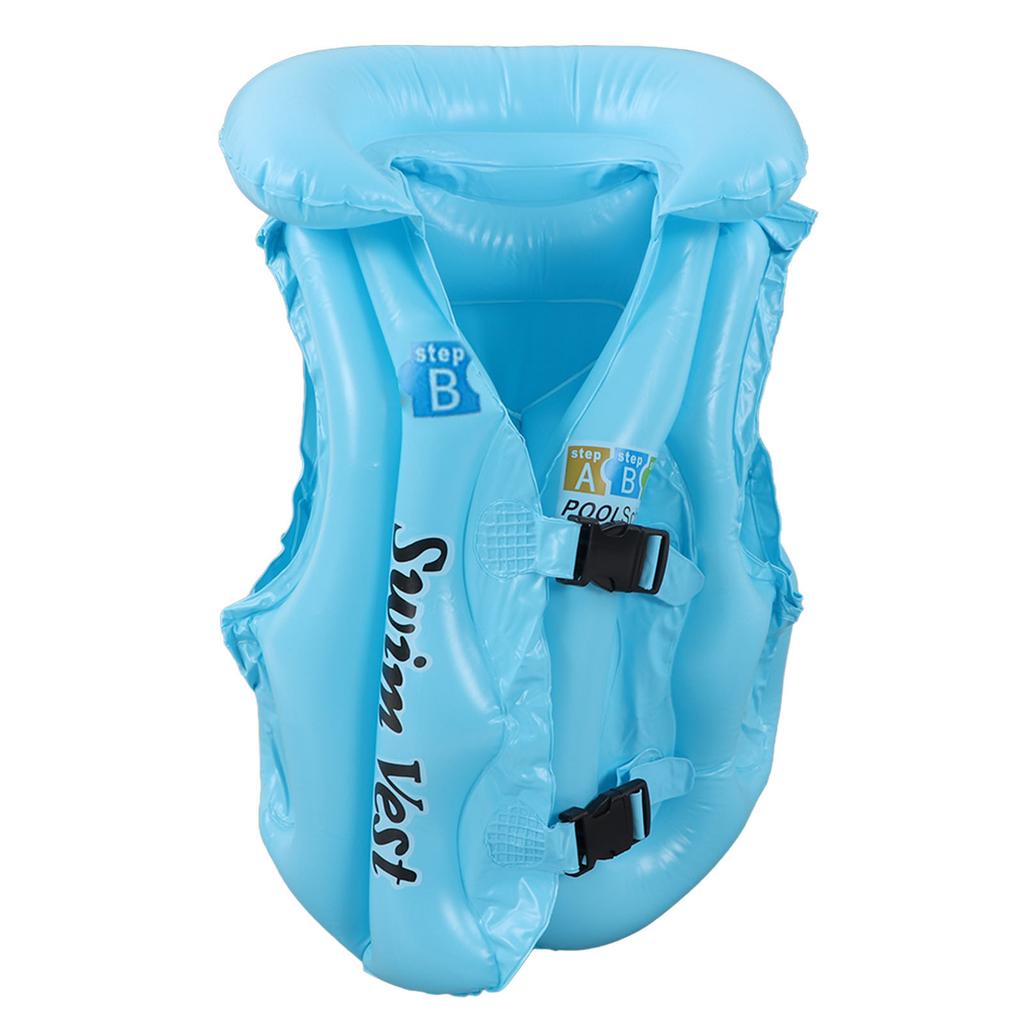 Toddler Inflatable Swim Suit Quick Release Buckle Children Kids Swimming Vest for 3‑8 Years Old