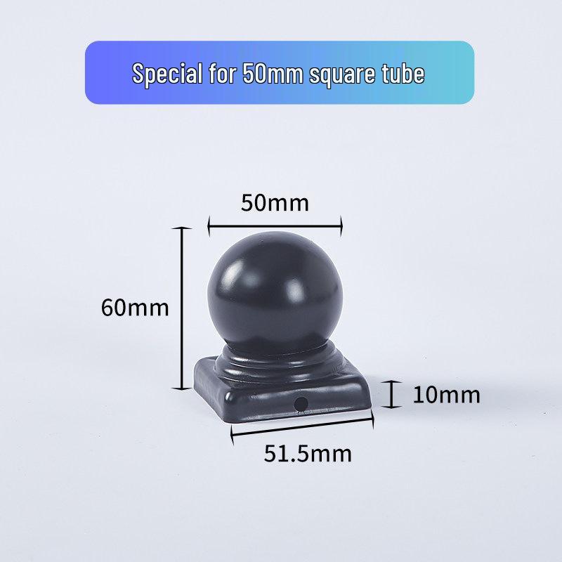 Wrought Iron Galvanized Ball Fence Post Cap for Square & Round Tubes