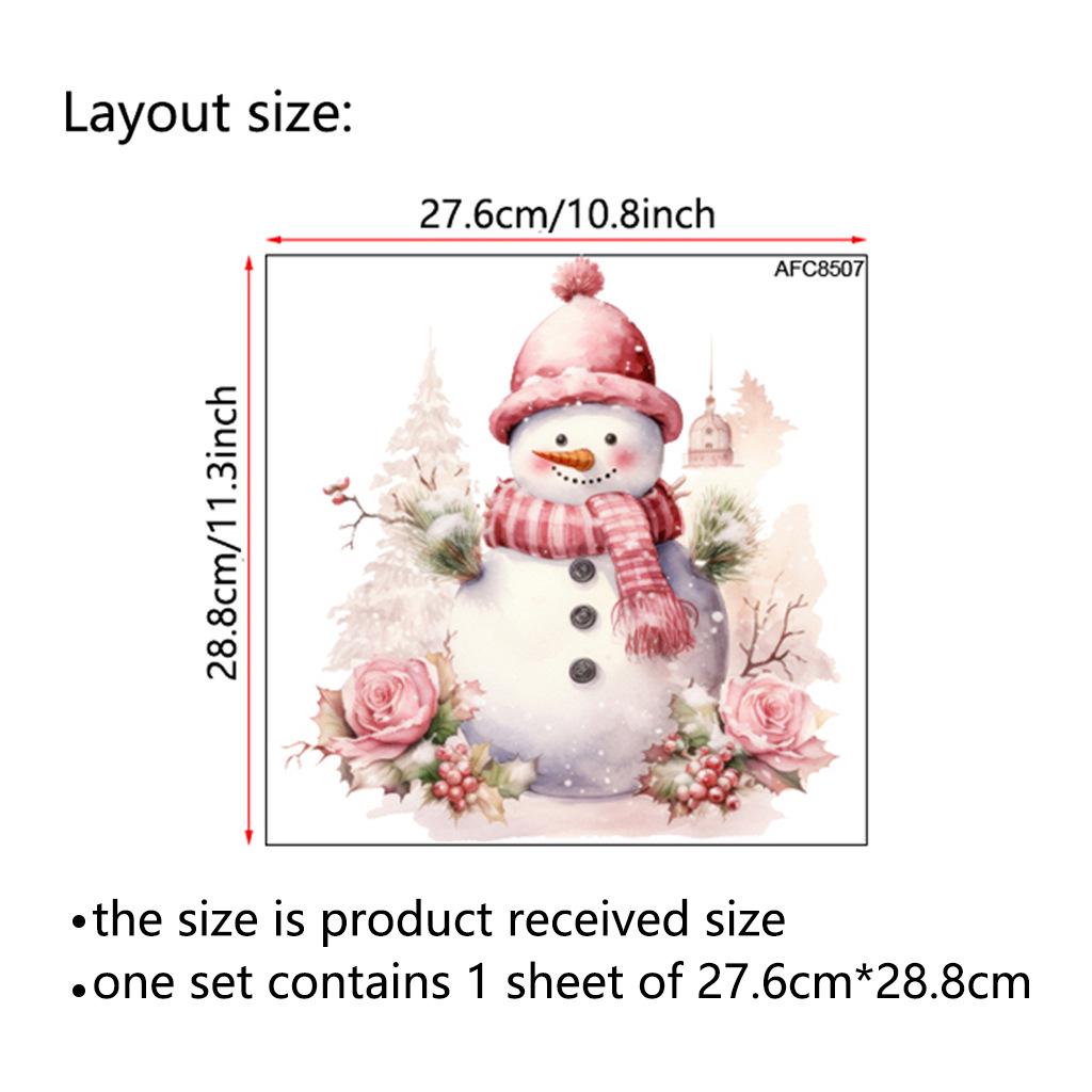 Santa Claus PVC Toilet Sticker - Self-Adhesive Christmas Bathroom Decoration (Model AFC8507)