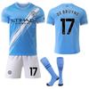 Man City 25/26 Home Shirt #9 Haaland | Hemelsblauwe Band Kit | Kevin De Bruyne Optie