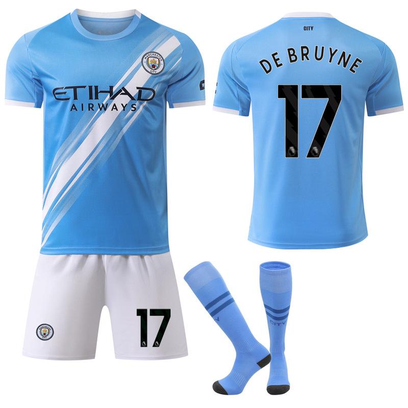 Man City 25/26 Home Shirt #9 Haaland | Hemelsblauwe Band Kit | Kevin De Bruyne Optie