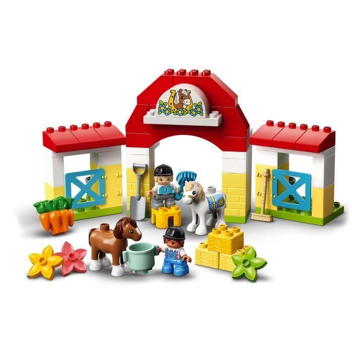 LEGO® 10951 DUPLO® Town L’écurie Et Soins De Poneys Jouet Avec Figurines Pour Enfant De 2 Ans Et +