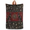 Ancient Egyptian Cats And Eye Of Horus Blankets Breathable Fleece Sofa Throw Blanket for Home Bedroom Throws Bedspread Quilt