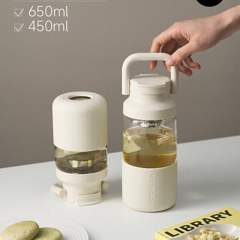 HOLOHOLO Portable High Borosilicate Glass Tea Infuser Bottle