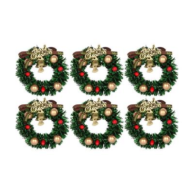 Escena Navideña Casas de Muñecas Accesorios Corona Miniatura Decoraciones para Puerta Regalo Festivo Atrezzo para Fotos