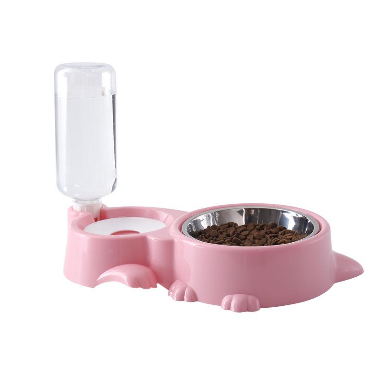 Pet Water & Food Dispenser: No Mess Cat & Dog Bowl